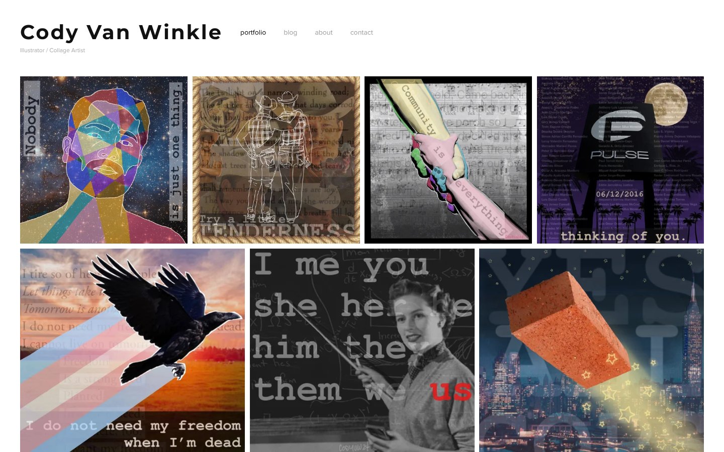 Screenshot preview of Cody Van Winkle’s website